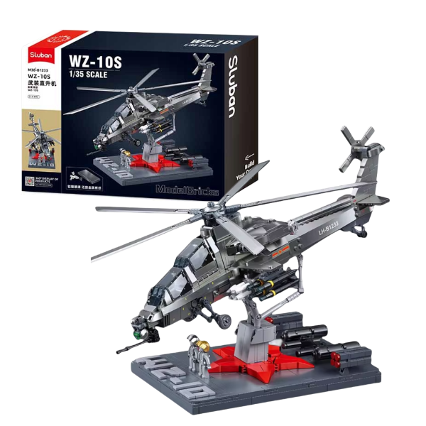 Set de construcție „Elicopter militar”, scara 1:35, 914 elem. Set de construcție „Elicopter militar”, scara 1:35, 914 elem.