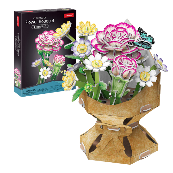 3D puzzle „Buchet de flori – Garoafă”, 134 elem. 3D puzzle „Buchet de flori – Garoafă”, 134 elem.