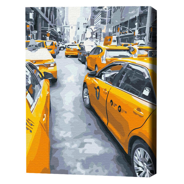 Pictură pe numere 40*50 cm (în cutie) – Taxi din New York Pictură pe numere 40*50 cm (în cutie) – Taxi din New York