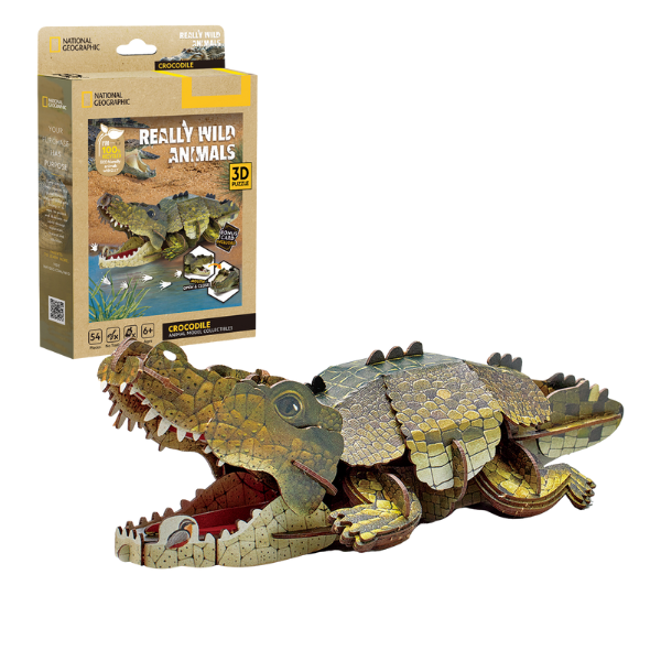 3D puzzle „Crocodil”, 54 elemente 3D puzzle „Crocodil”, 54 elemente
