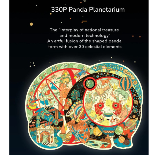 Puzzle cu detalii neobișnuite „Panda Planetariu”, 330 elem. Puzzle cu detalii neobișnuite „Panda Planetariu”, 330 elem.