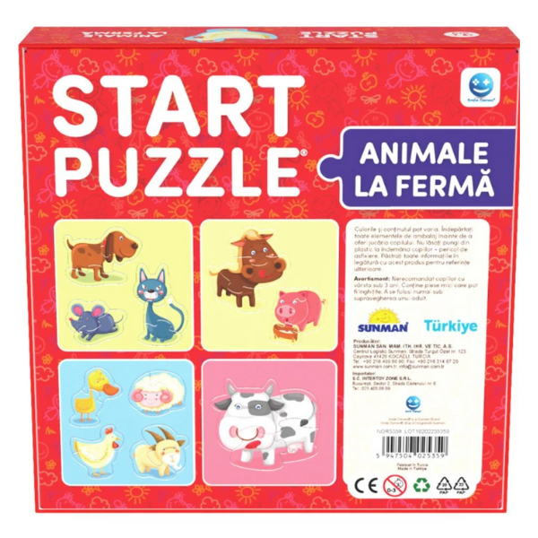 Puzzle „Animale la fermă”, (ro), Smile Games Puzzle „Animale la fermă”, (ro), Smile Games