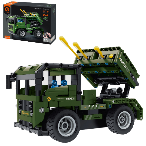 Set de construcție 2 în 1 iM Master Mechanical Master „Mașină militară”, cu telecomandă, 364 piese Set de construcție 2 în 1 iM Master Mechanical Master „Mașină militară”, cu telecomandă, 364 piese