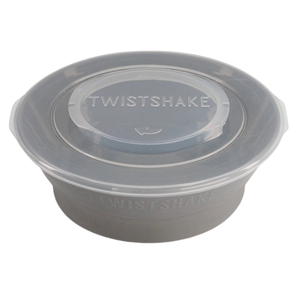 Bol cu capac Twistshake Gri, 6+ luni Bol cu capac Twistshake Gri, 6+ luni