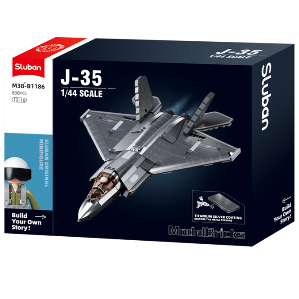 Конструктор “Самолет-невидимка Стелс J35”, масштаб 1:44, 812 элем. Конструктор “Самолет-невидимка Стелс J35”, масштаб 1:44, 812 элем.