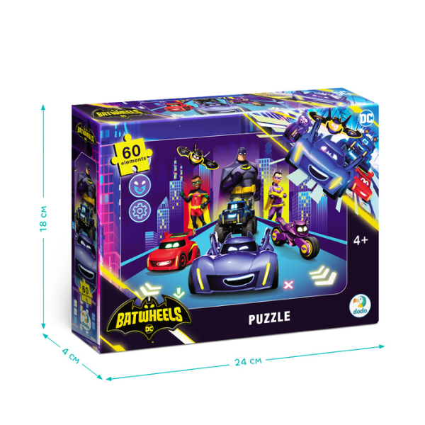 Puzzle „Batwheels: Originea Batwheels”, 60 elem. Puzzle „Batwheels: Originea Batwheels”, 60 elem.