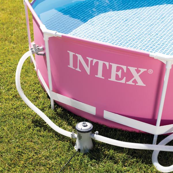 INTEX Бассейн Metal Frame Pink 244х76см, 2843Л, металлический каркас INTEX Бассейн Metal Frame Pink 244х76см, 2843Л, металлический каркас