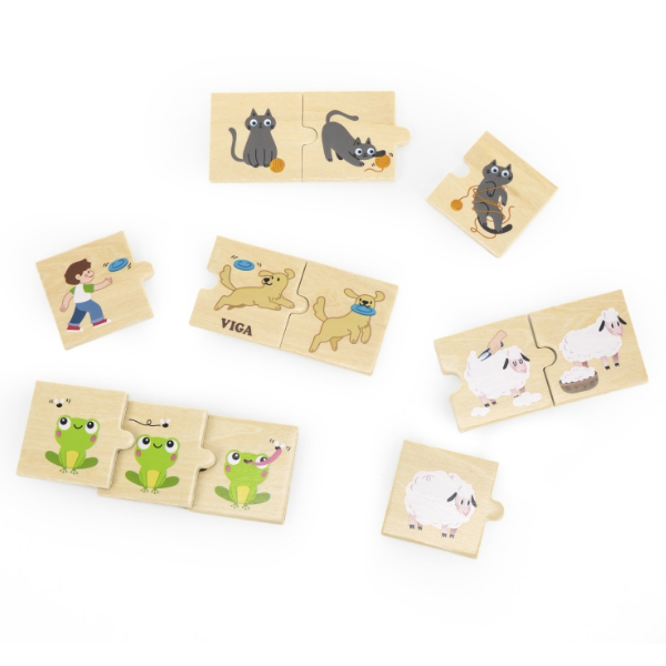 Joc logic de puzzle „Acțiunile animalelor” 24 elem. Joc logic de puzzle „Acțiunile animalelor” 24 elem.