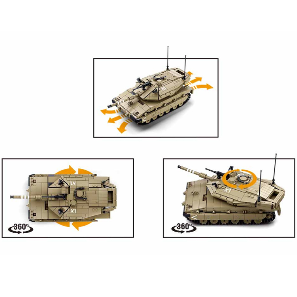 Set de construcție „Merkava MK4 RC”, cu telecomandă, 891 elem. Set de construcție „Merkava MK4 RC”, cu telecomandă, 891 elem.