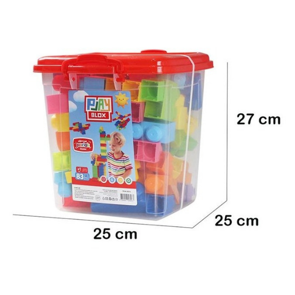 Set de construcție Găleată cu blocuri strălucitoare „Play Blox”, 83 piese Set de construcție Găleată cu blocuri strălucitoare „Play Blox”, 83 piese