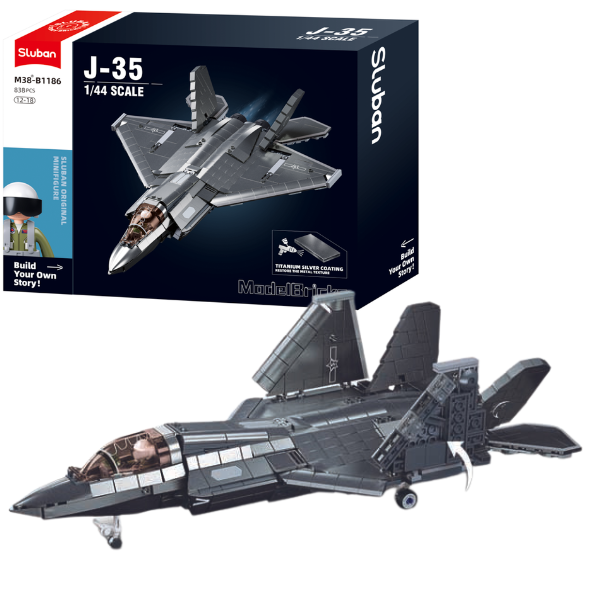 Конструктор “Самолет-невидимка Стелс J35”, масштаб 1:44, 812 элем. Конструктор “Самолет-невидимка Стелс J35”, масштаб 1:44, 812 элем.