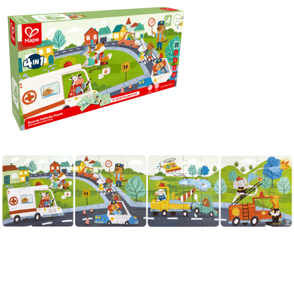 Set puzzle 4 în 1 „Operațiunea de salvare” Set puzzle 4 în 1 „Operațiunea de salvare”