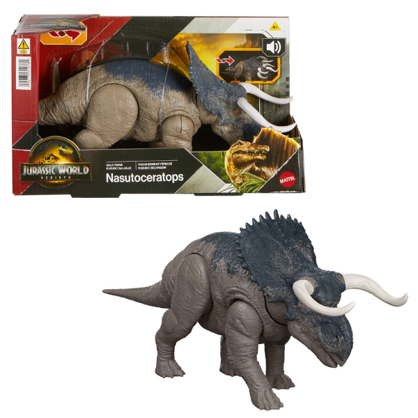 Figurină interactivă de dinozaur „Jurassic World: Wild Roar”, în as. Figurină interactivă de dinozaur „Jurassic World: Wild Roar”, în as.