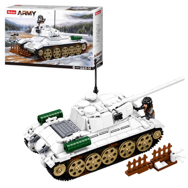 Конструктор “Танк T-34/85 из Битвы за Будапешт”, 518 элем.