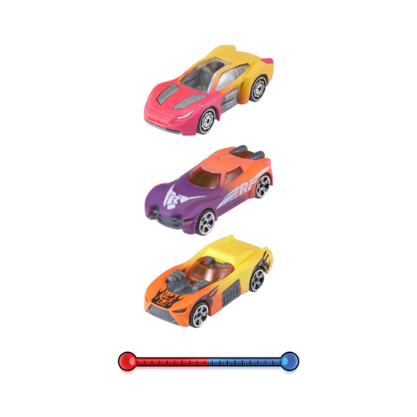 Set de 3 mașinuțe cu schimbare de culoare Teamsterz S/M Set de 3 mașinuțe cu schimbare de culoare Teamsterz S/M