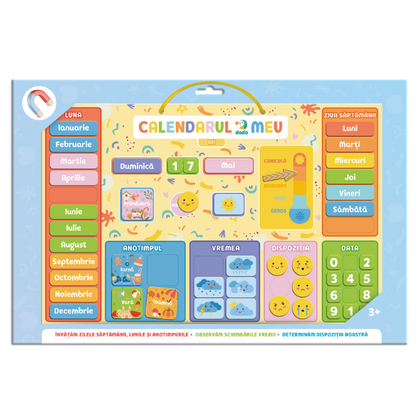 Calendar educativ magnetic, (ro) Calendar educativ magnetic, (ro)