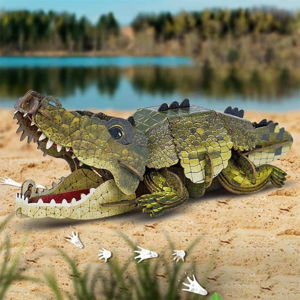 3D puzzle „Crocodil”, 54 elemente 3D puzzle „Crocodil”, 54 elemente
