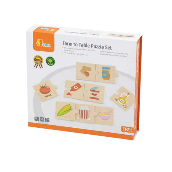Joc logic de puzzle „De la fermă la masă” 24 elem. Joc logic de puzzle „De la fermă la masă” 24 elem.