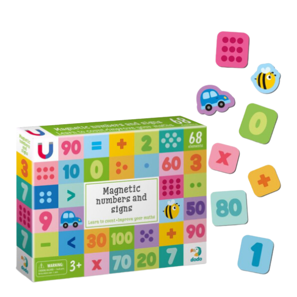 Joc magnetic „Cifre și semne”, 68 elem. Joc magnetic „Cifre și semne”, 68 elem.
