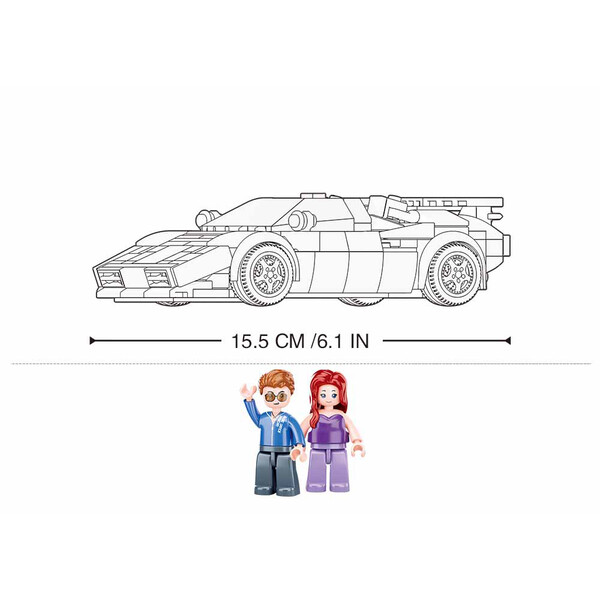 Set de construcție „Mașină sport italiană”, 254 elem. Set de construcție „Mașină sport italiană”, 254 elem.