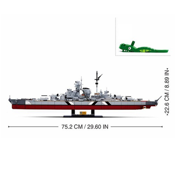 Set de construcție „Bismarck”, 2 in 1 1849 elem. Set de construcție „Bismarck”, 2 in 1 1849 elem.