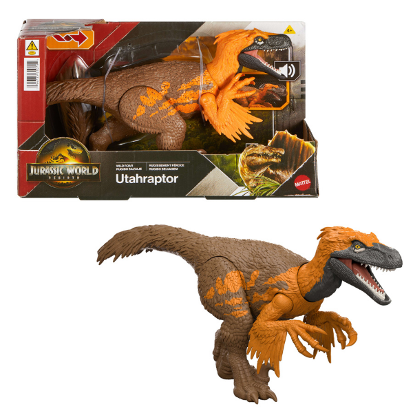 Figurină interactivă de dinozaur „Jurassic World: Wild Roar”, în as. Figurină interactivă de dinozaur „Jurassic World: Wild Roar”, în as.