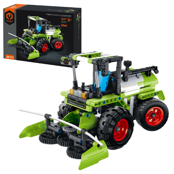 Set de construcție 2 în 1 iM Master Mechanical Master – „Mașină de recoltat – Tractor”, 335 piese