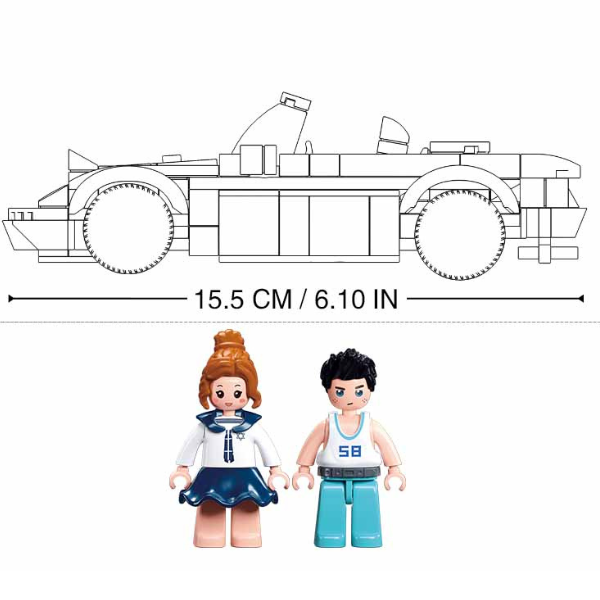 Конструктор “Спортивный автомобиль MX5”, 264 элем. Конструктор “Спортивный автомобиль MX5”, 264 элем.