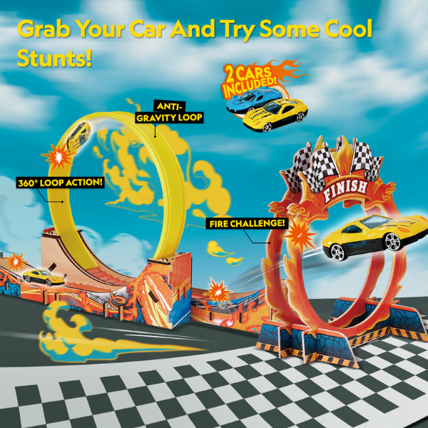 STEM Series 3D puzzle „Circuit de curse” cu 2 mașinuțe – studiem fizica buclei complete STEM Series 3D puzzle „Circuit de curse” cu 2 mașinuțe – studiem fizica buclei complete