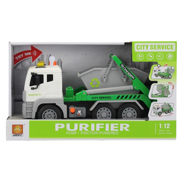 1:12 Camion de gunoi cu fricțiune (lumini /sunete) 1:12 Camion de gunoi cu fricțiune (lumini /sunete)