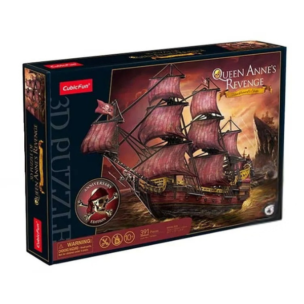 3D puzzle Corabie de pirați „Răzbunarea Reginei Anne” – ediție roșie aniversară, 391 de elemente 3D puzzle Corabie de pirați „Răzbunarea Reginei Anne” – ediție roșie aniversară, 391 de elemente