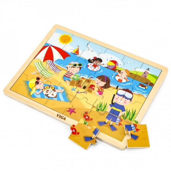 Puzzle din lemn „Vară”, 24 elem. Puzzle din lemn „Vară”, 24 elem.