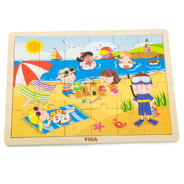 Puzzle din lemn „Vară”, 24 elem. Puzzle din lemn „Vară”, 24 elem.