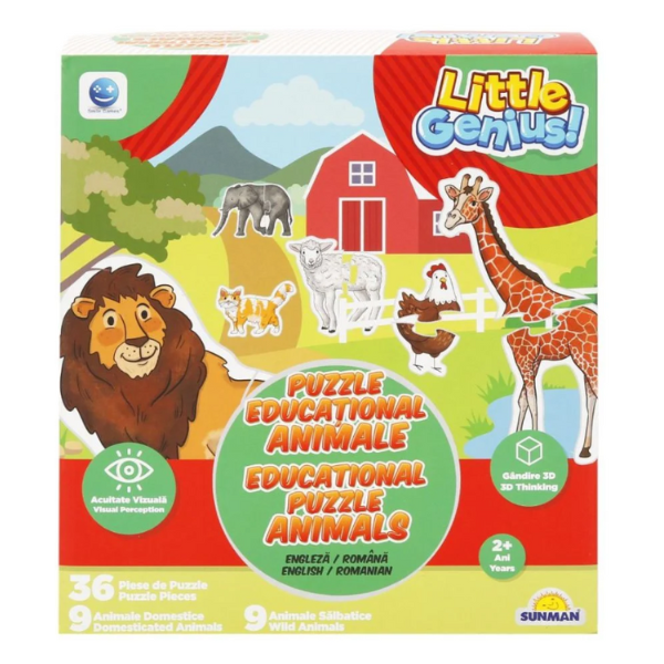 Puzzle „Animale”, 36 piese, Smile Games Puzzle „Animale”, 36 piese, Smile Games