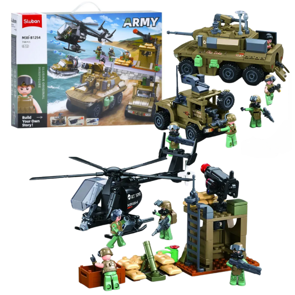 Set de construcție „Vehicule militare”, 744 elem. Set de construcție „Vehicule militare”, 744 elem.