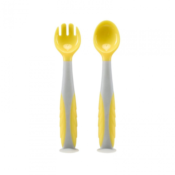 Set lingurita si furculita U-Grow, galben Set lingurita si furculita U-Grow, galben