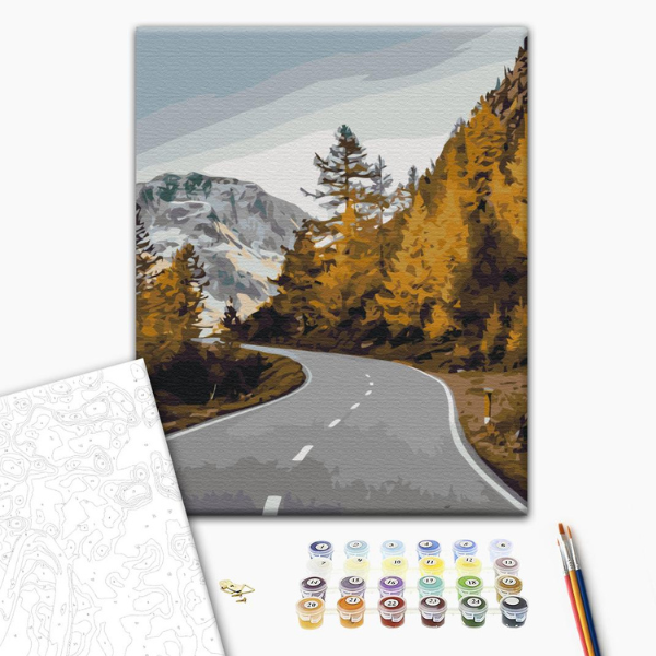 Pictură pe numere 40*50 cm (în cutie) – Drum peisagistic. Pictură pe numere 40*50 cm (în cutie) – Drum peisagistic.