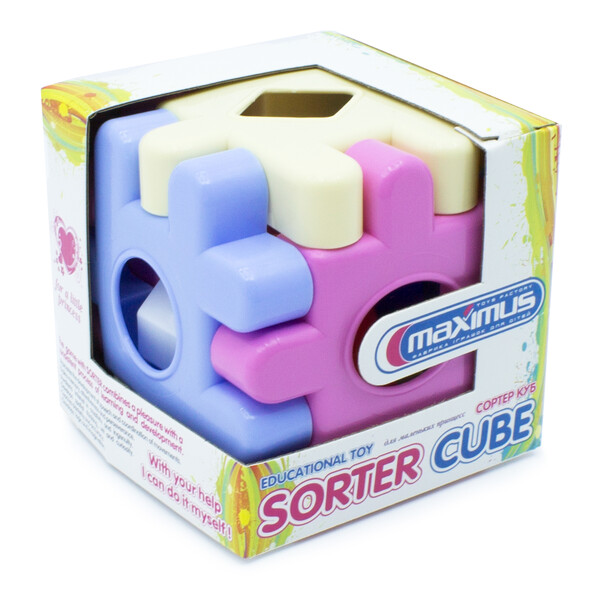 Jucărie-sorter „Cub roz” 12 elem. Jucărie-sorter „Cub roz” 12 elem.