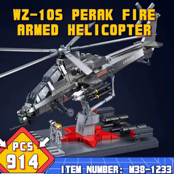 Set de construcție „Elicopter militar”, scara 1:35, 914 elem. Set de construcție „Elicopter militar”, scara 1:35, 914 elem.