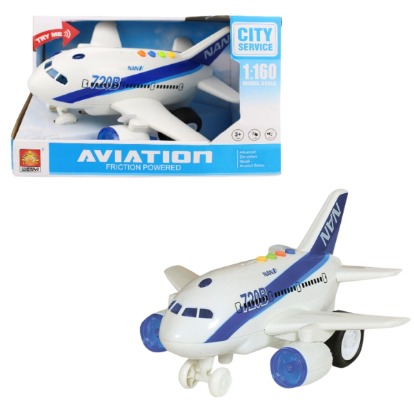 1:160 Avion cu inertie „Planebus 720B” (lumina/sunet)