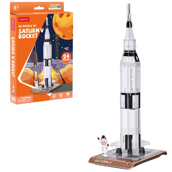 3D puzzle „Racheta Saturn V”, 24 elemente 3D puzzle „Racheta Saturn V”, 24 elemente