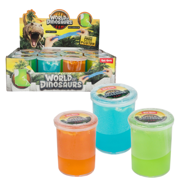 Slime cu schelet de dinozaur, în as. Slime cu schelet de dinozaur, în as.