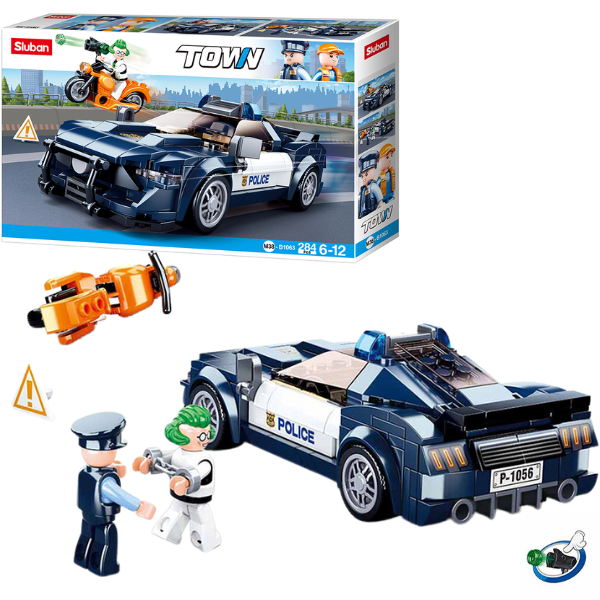 Set de construcție ”Mașină de poliție”, 284 elem. Set de construcție ”Mașină de poliție”, 284 elem.