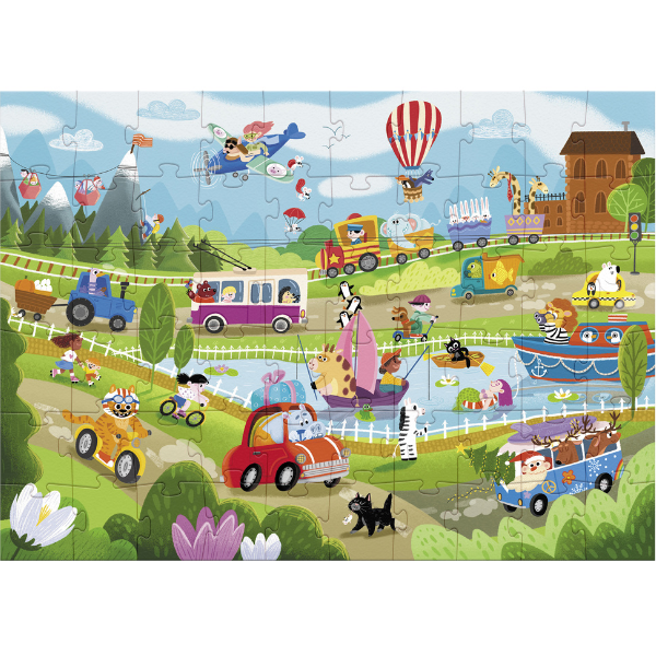 Joc de dezvoltare-puzzle „Vara în sat”, seria Wimmelpuzzle, 60 elem. Joc de dezvoltare-puzzle „Vara în sat”, seria Wimmelpuzzle, 60 elem.