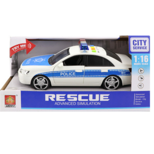 1:16 Mașină de poliție, cu inerție (lumina / sunet) 1:16 Mașină de poliție, cu inerție (lumina / sunet)