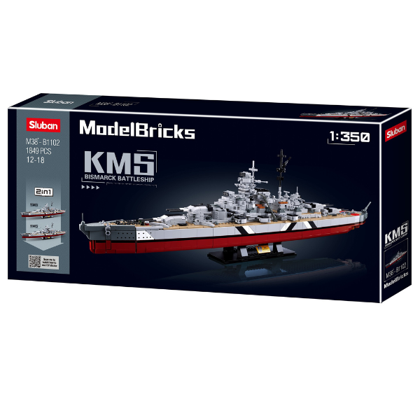 Set de construcție „Bismarck”, 2 in 1 1849 elem. Set de construcție „Bismarck”, 2 in 1 1849 elem.