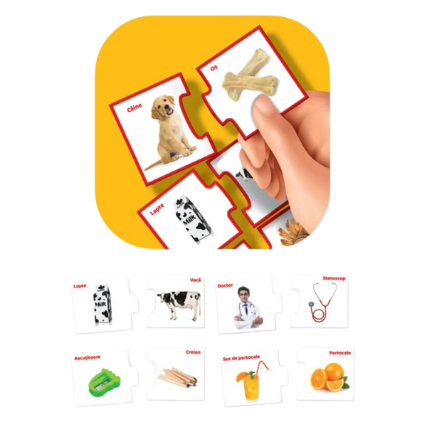 Puzzle „Învățăm asocierea elementelor”, (ro), Smile Games Puzzle „Învățăm asocierea elementelor”, (ro), Smile Games
