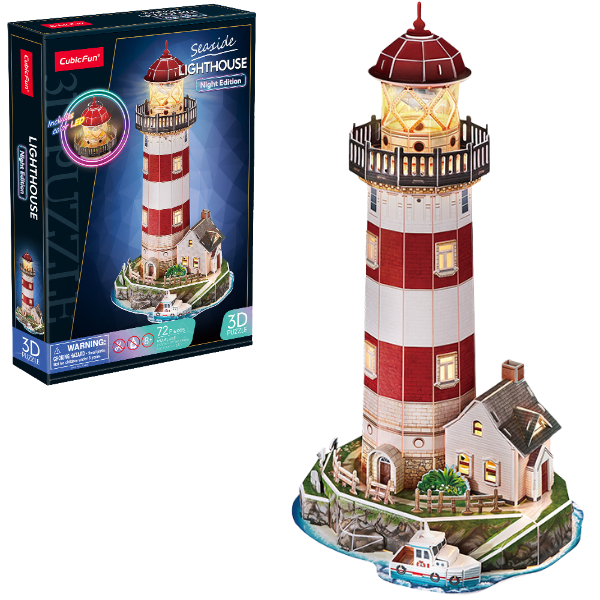 3D puzzle “Far”, cu iluminare LED, 72 elemente 3D puzzle “Far”, cu iluminare LED, 72 elemente