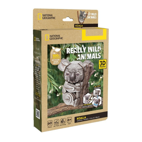 3D puzzle „Koala”, 60 elemente 3D puzzle „Koala”, 60 elemente