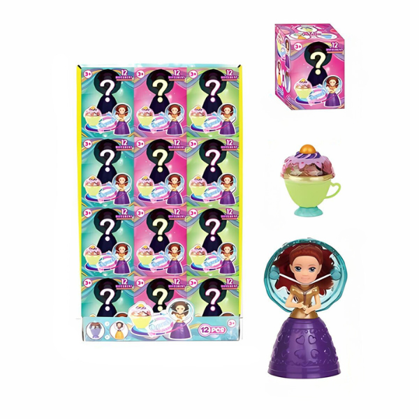 Mini-păpușă „Prințesa în cupcake” 12 stiluri